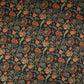 Black Chintz Floral Print Cotton Fabric OG-30332