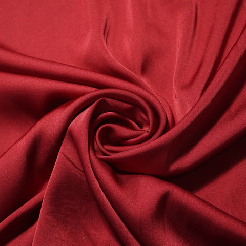 Dark Red Solid Zara Satin Fabric 21928