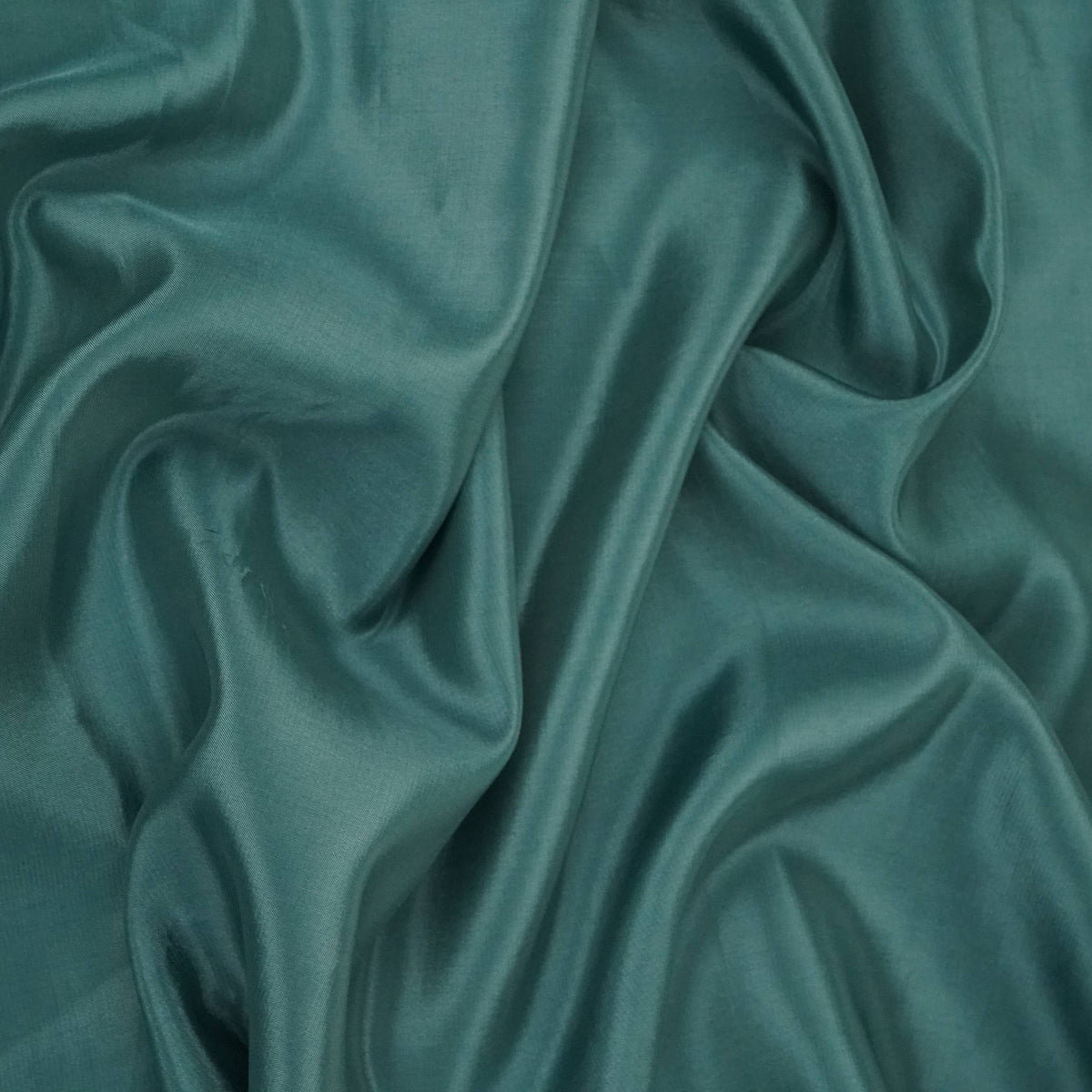 Teal Blue Solid H.O Silk Fabric MFH-26 - TradeUNO