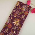 Purple Floral Print Cotton Fabric OG-30412