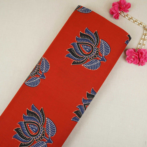 Red Pichwai Print Cotton Fabric OG-30330