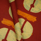 Maroon Block Print Cotton Fabric OG-30418
