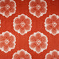 Orange & White Floral Applique Print Cotton Fabric OG-30417