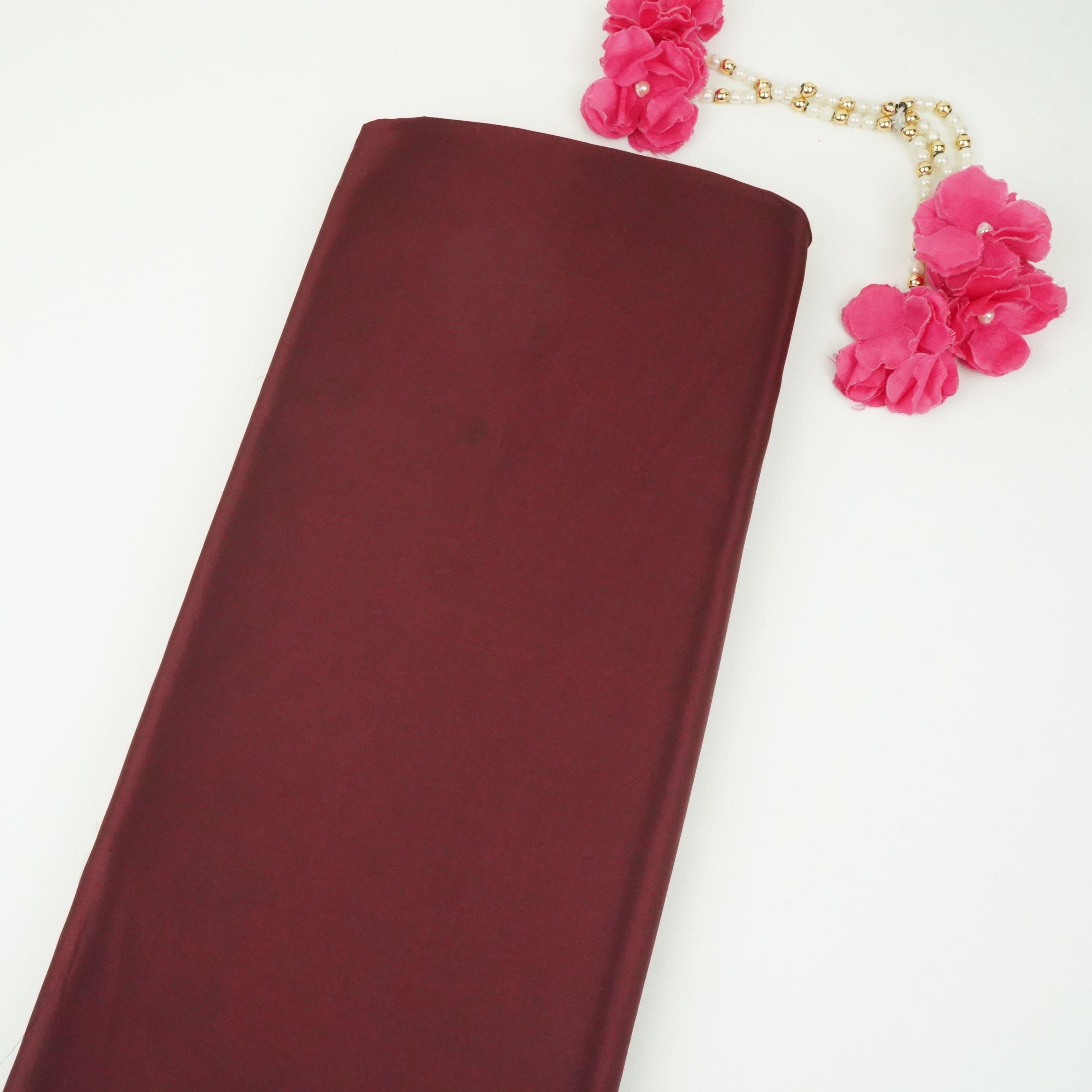 Wine Solid H.O Silk Fabric MFH-07 - TradeUNO