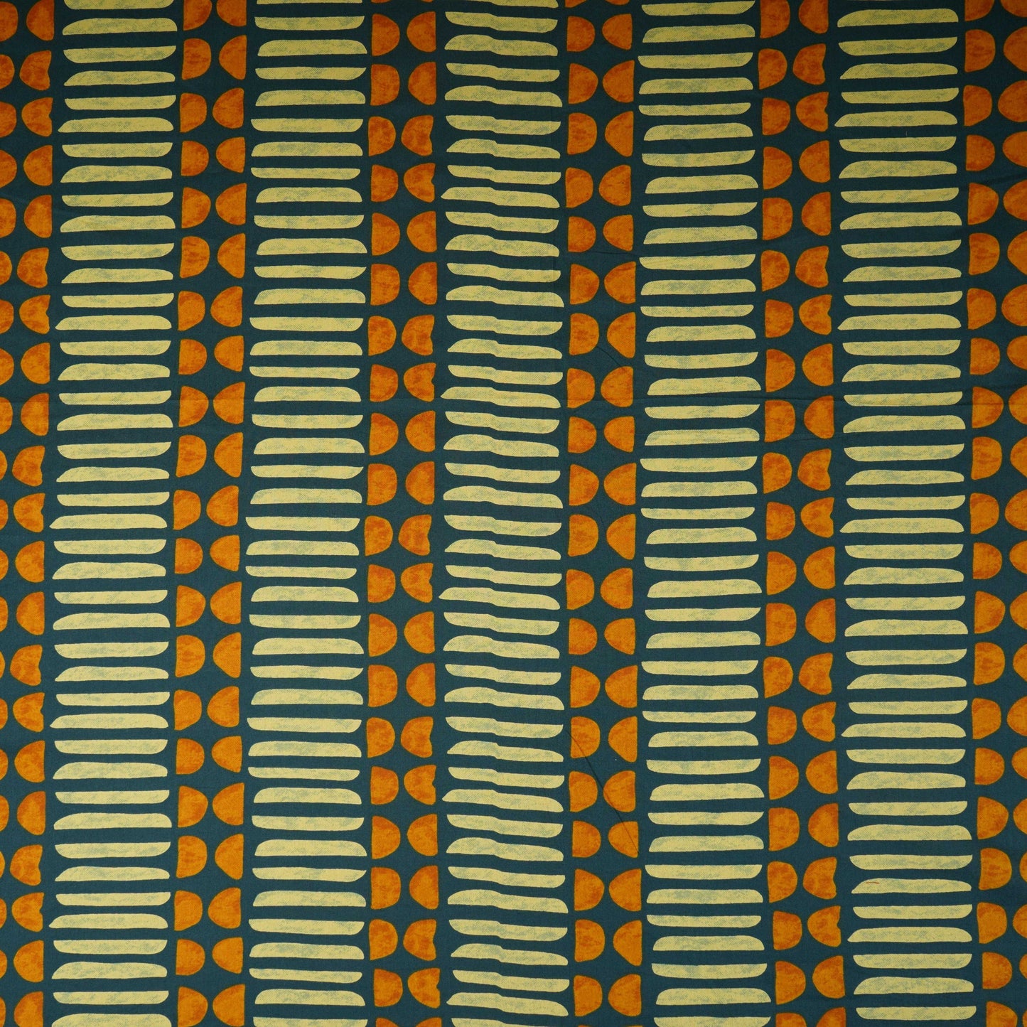 Blue Abstract Print Cotton Fabric OG-30421