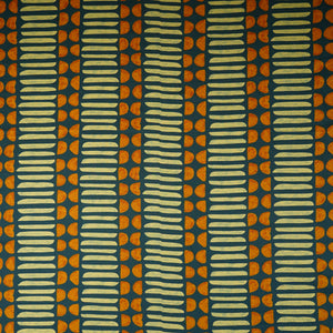Blue Abstract Print Cotton Fabric OG-30421 - TradeUNO