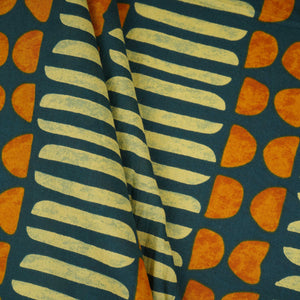 Blue Abstract Print Cotton Fabric OG-30421 - TradeUNO
