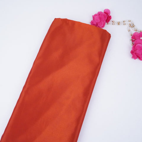 Dark Rust Orange Solid H.O Silk Fabric MFH-10
