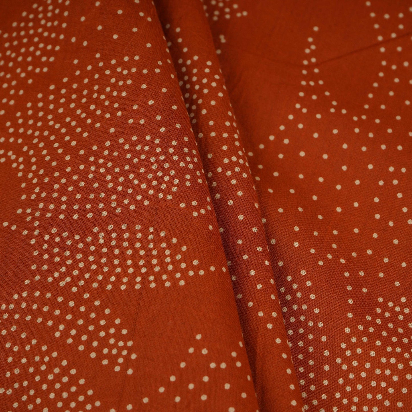 Brown Bandhani Print Cotton Fabric OG-30410