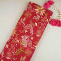 Red Floral Print Cotton Fabric OG-30411
