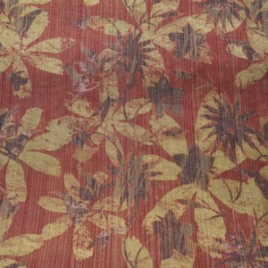 Dull Pink Floral Print Zari Organza Fabric