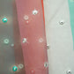 Multicolor Stripes Mirror Embroidery Orangza Fabric