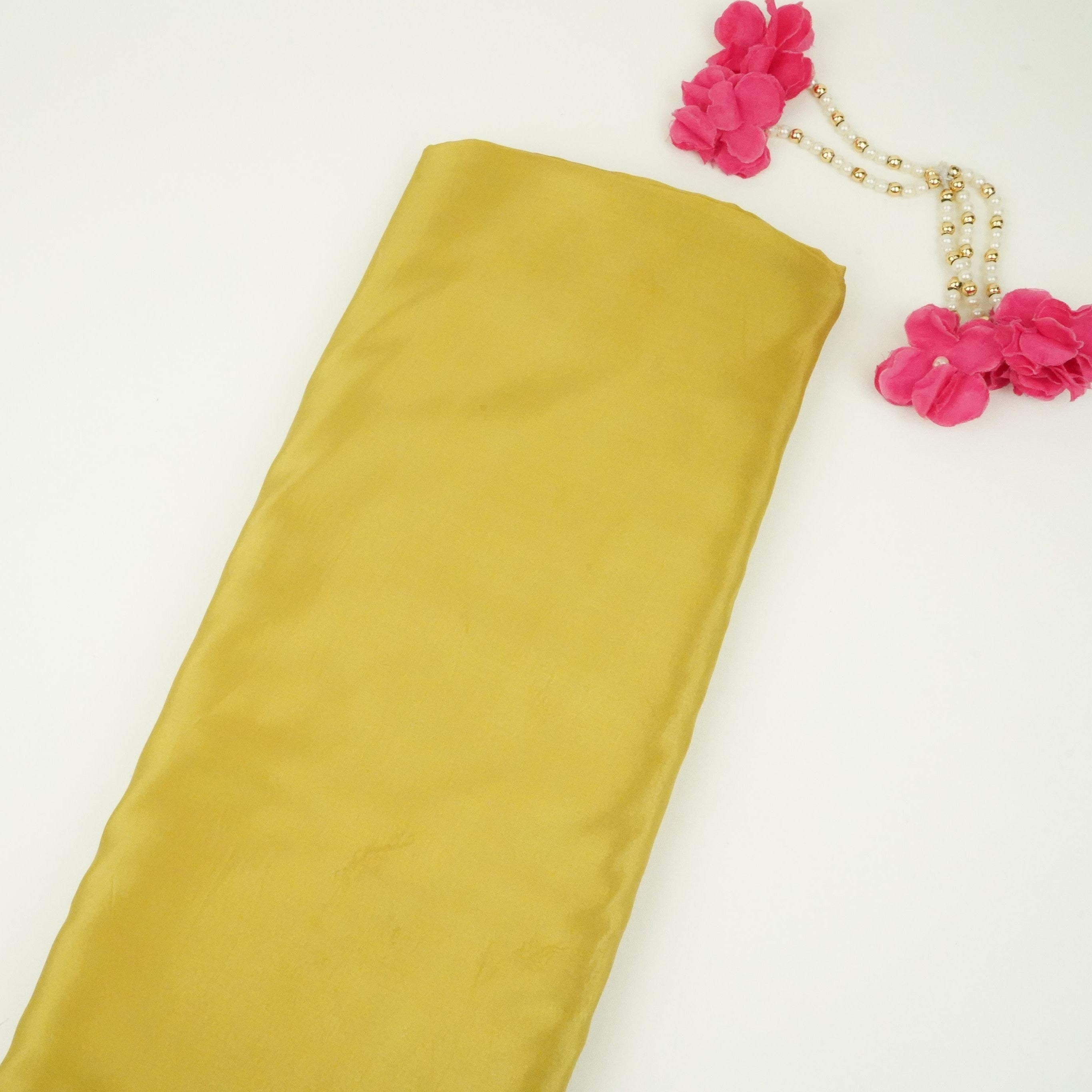 Antique Gold Solid H.O Silk Fabric MFH-27 - TradeUNO