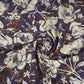 Navy Blue & White Floral Print Cotton Fabric OG-30314