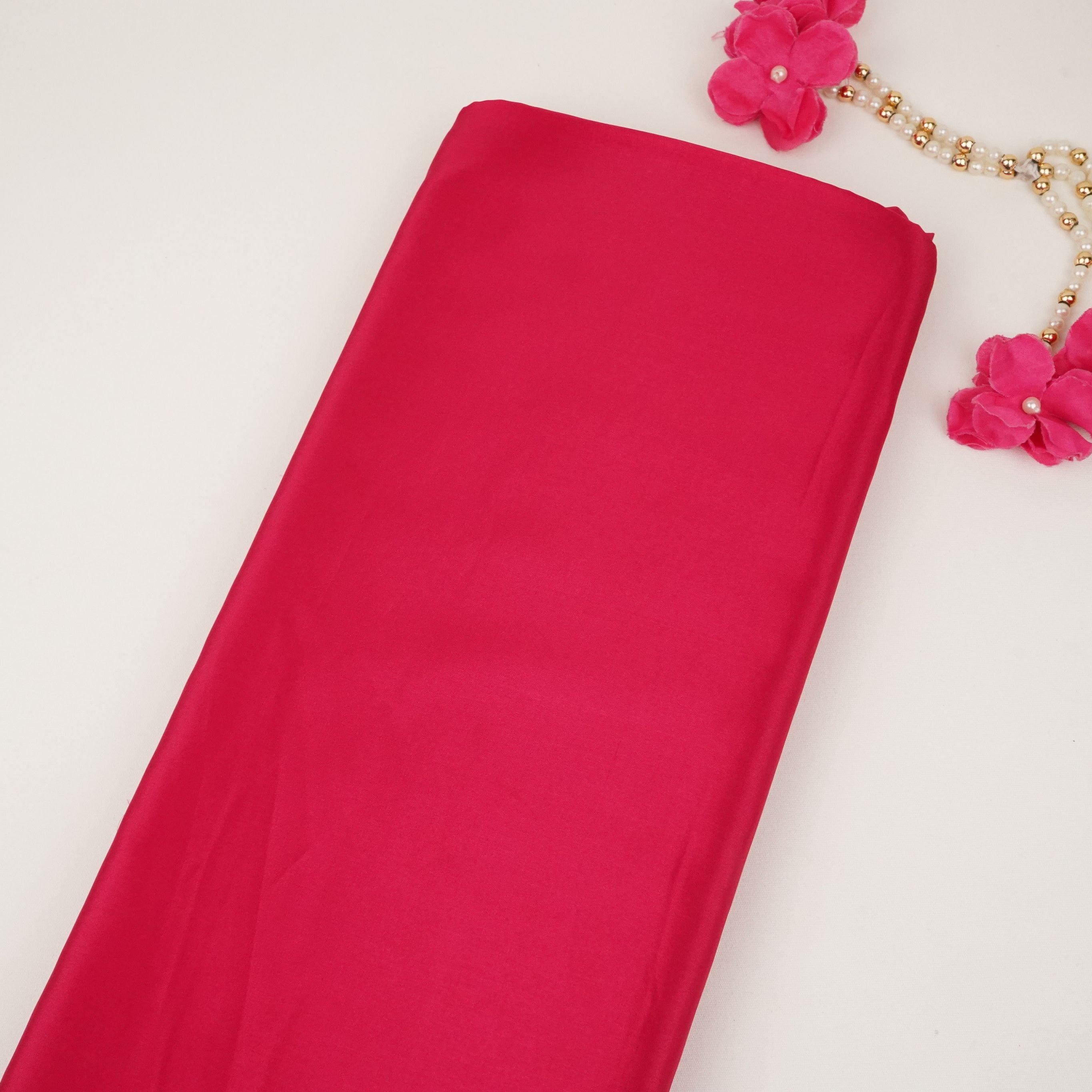 Magenta Pink Solid H.O Silk Fabric MFH-13 - TradeUNO