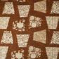 Brown & White Batik Print Cotton Fabric OG-30322