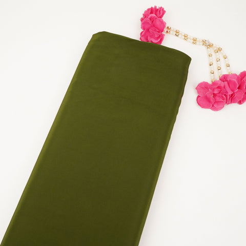 Mehendi Green Solid Natural Crepe Fabric BSN-04