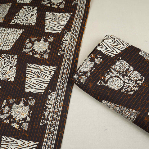 Black & White Batik Print Cotton Fabric OG-30318