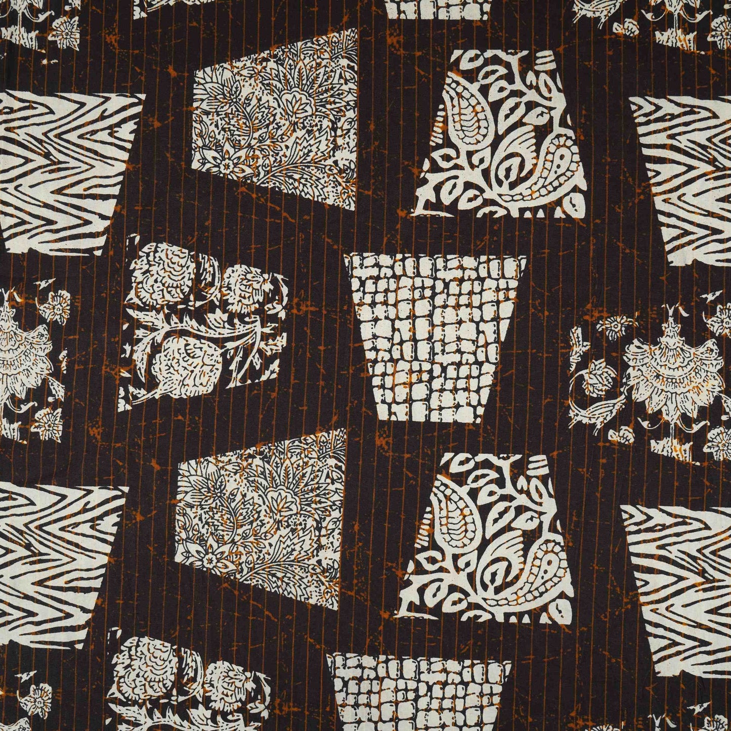 Black & White Batik Print Cotton Fabric OG-30318