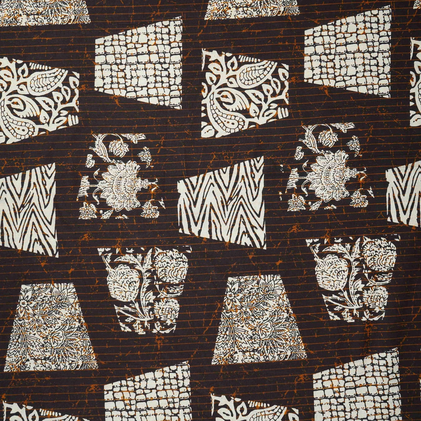 Black & White Batik Print Cotton Fabric OG-30318