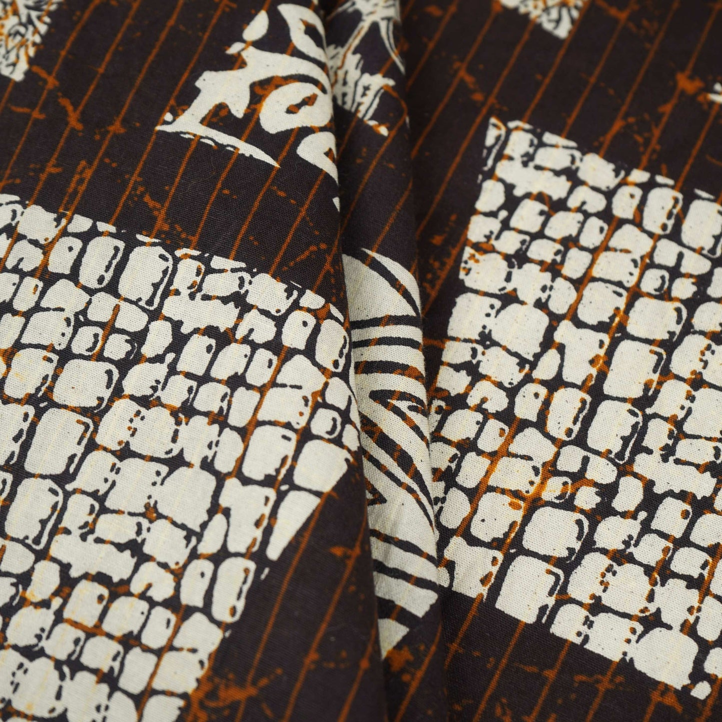 Black & White Batik Print Cotton Fabric OG-30318