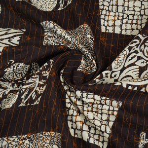 Black & White Batik Print Cotton Fabric OG-30318 - TradeUNO