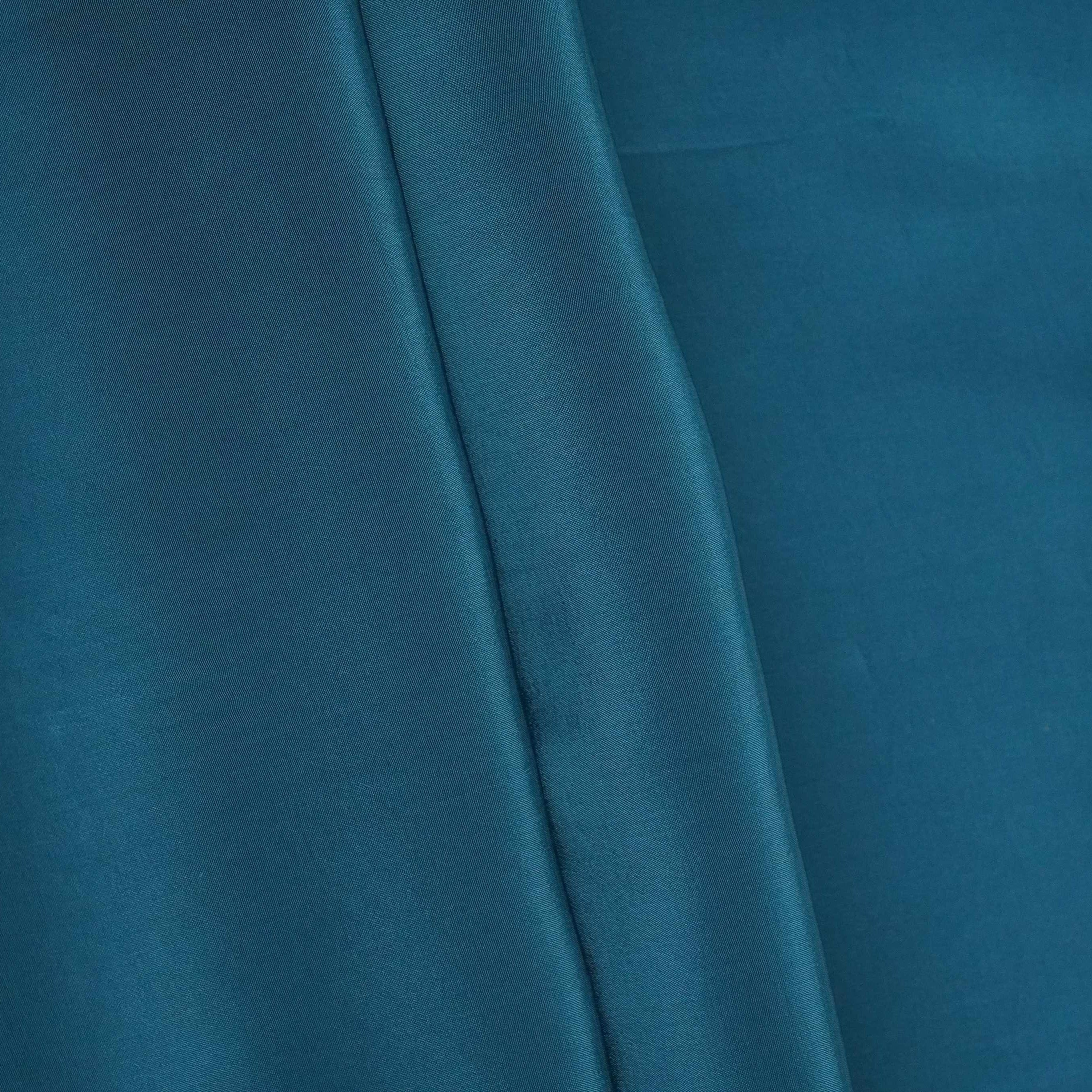 Blue Solid Natural Crepe Fabric BSN-12 - TradeUNO