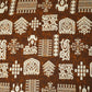Brown & White Batik Print Cotton Fabric OG-30321
