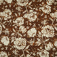 Brown & White Floral Print Cotton Fabric OG-30312