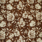 Brown & White Floral Print Cotton Fabric OG-30312