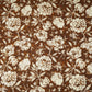 Brown & White Floral Print Cotton Fabric OG-30312