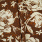 Brown & White Floral Print Cotton Fabric OG-30312