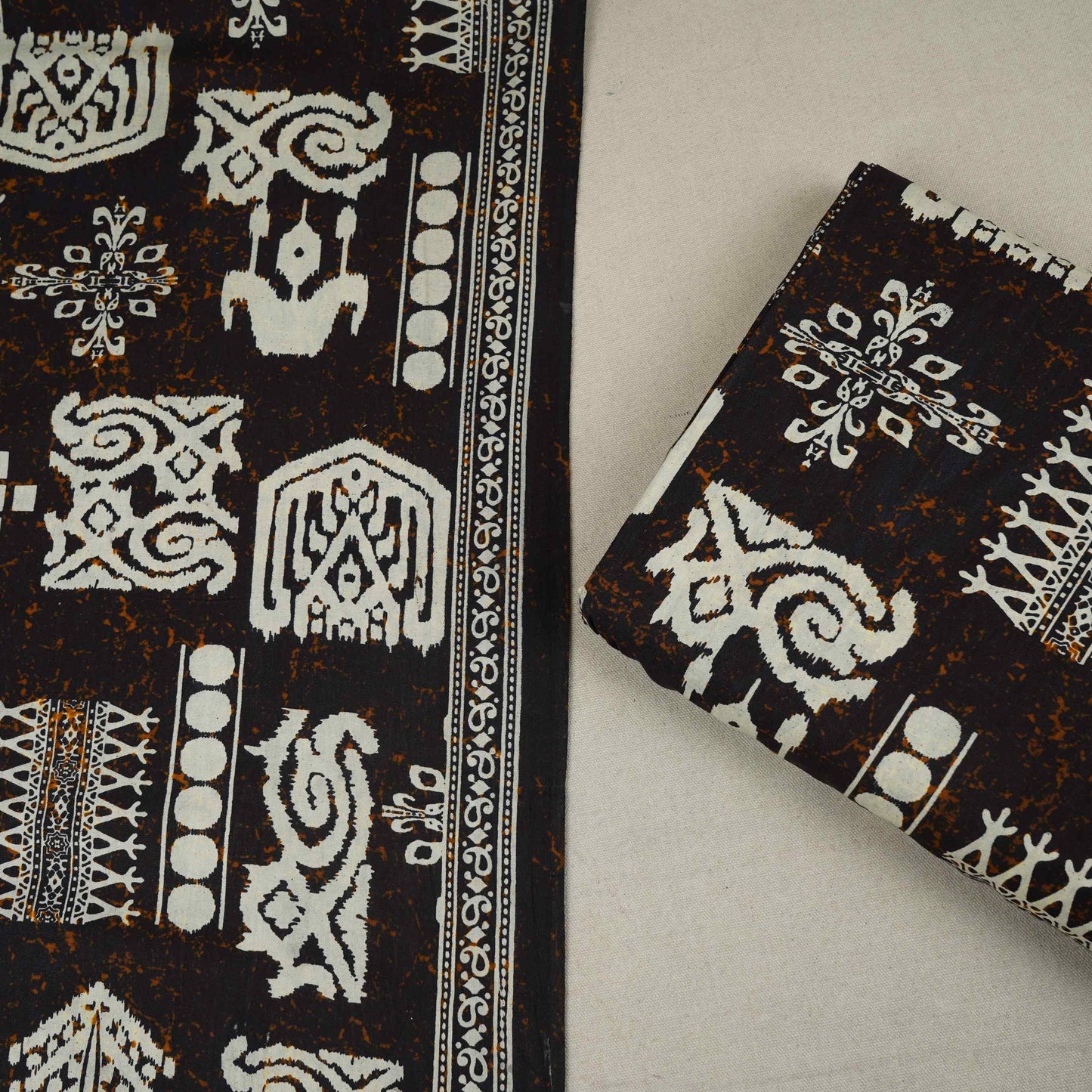 Black & White Batik Print Cotton Fabric OG-30317