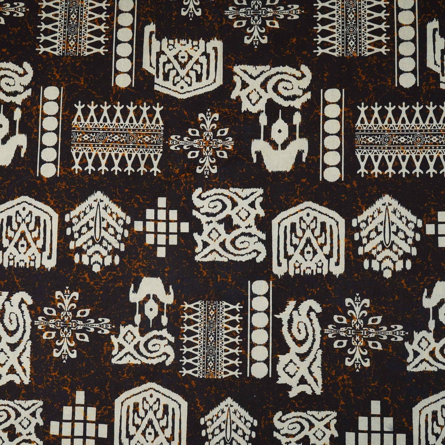 Black & White Batik Print Cotton Fabric OG-30317