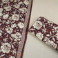 Purple & White Floral Print Cotton Fabric OG-30315