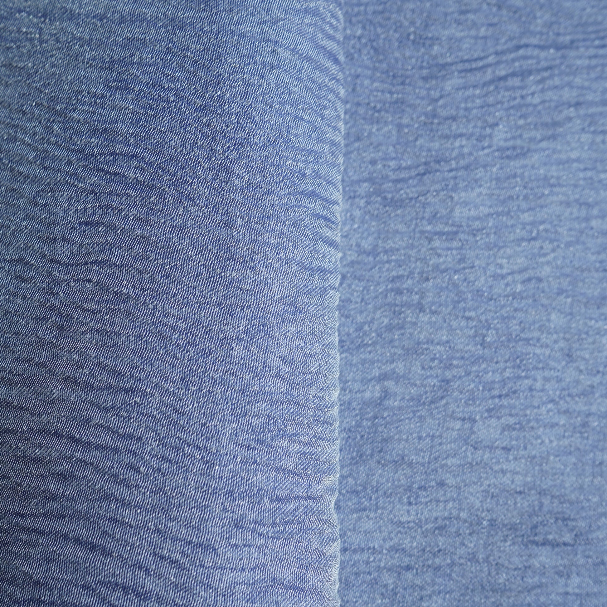 Blue Shimmer Crushed Tissue Fabric