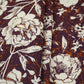 Purple & White Floral Print Cotton Fabric OG-30315