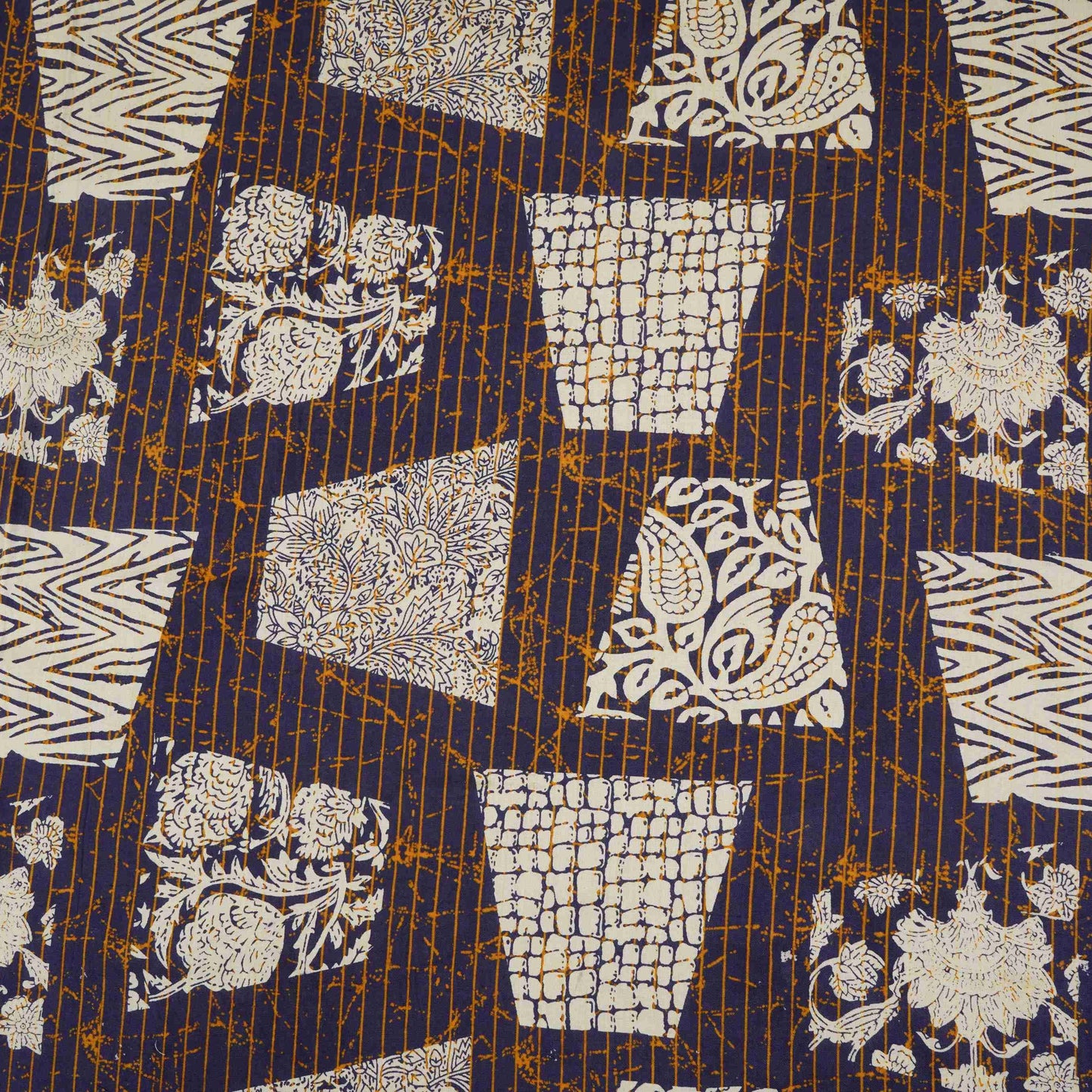 Blue & White Batik Print Cotton Fabric OG-30320