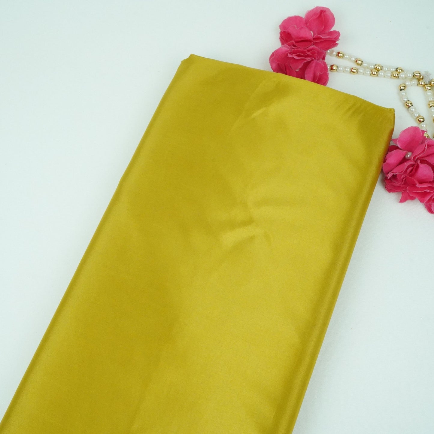 Dark Mustard Yellow Solid H.O Silk Fabric MFH-20