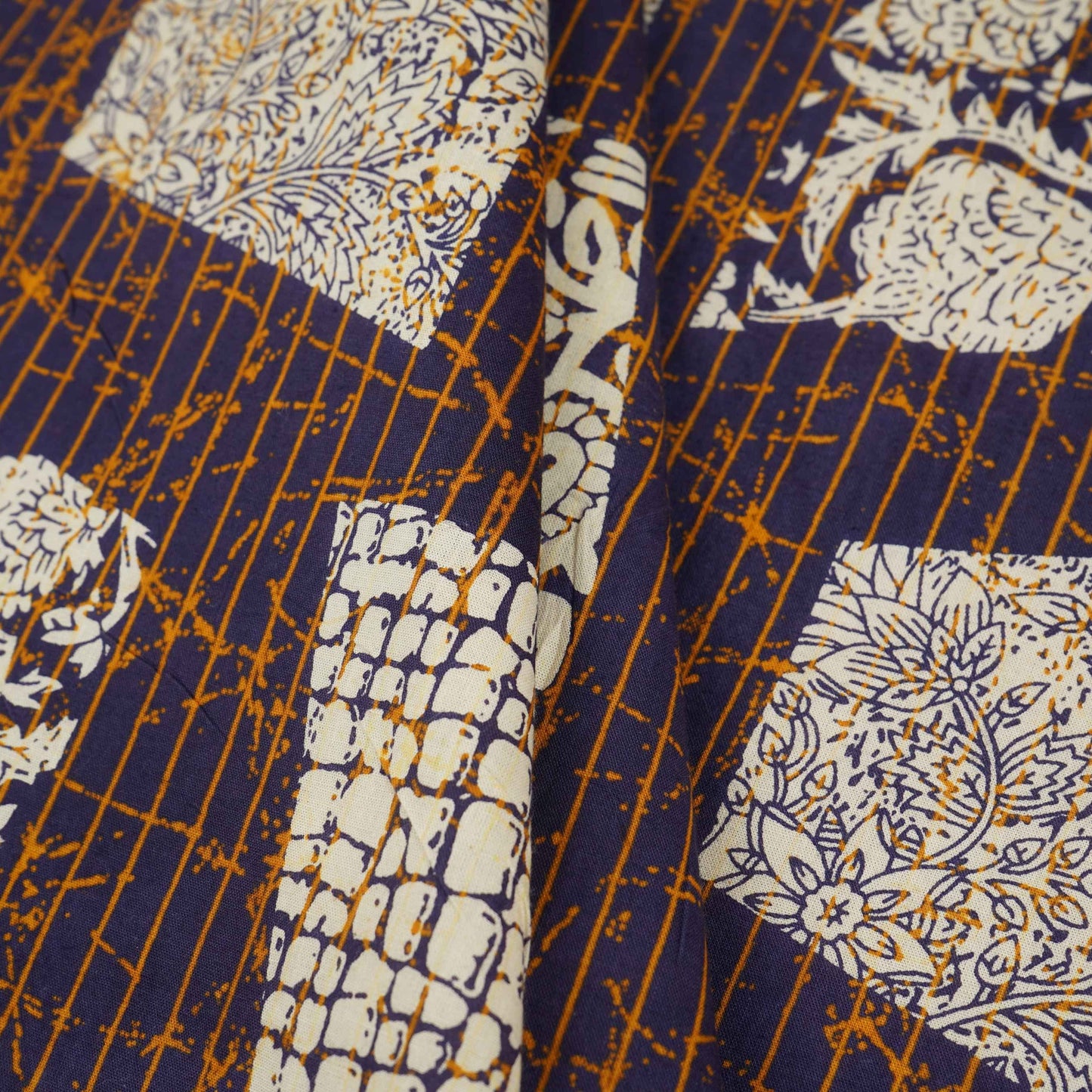 Blue & White Batik Print Cotton Fabric OG-30320