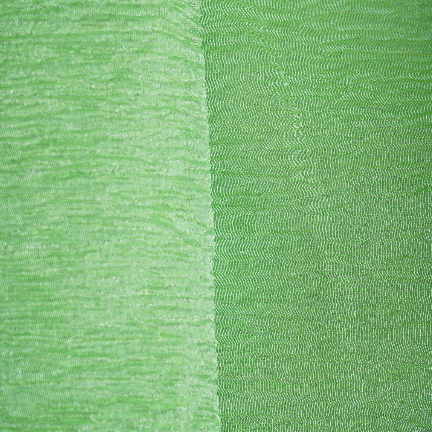 Green Solid Crushed Tissue Fabric
