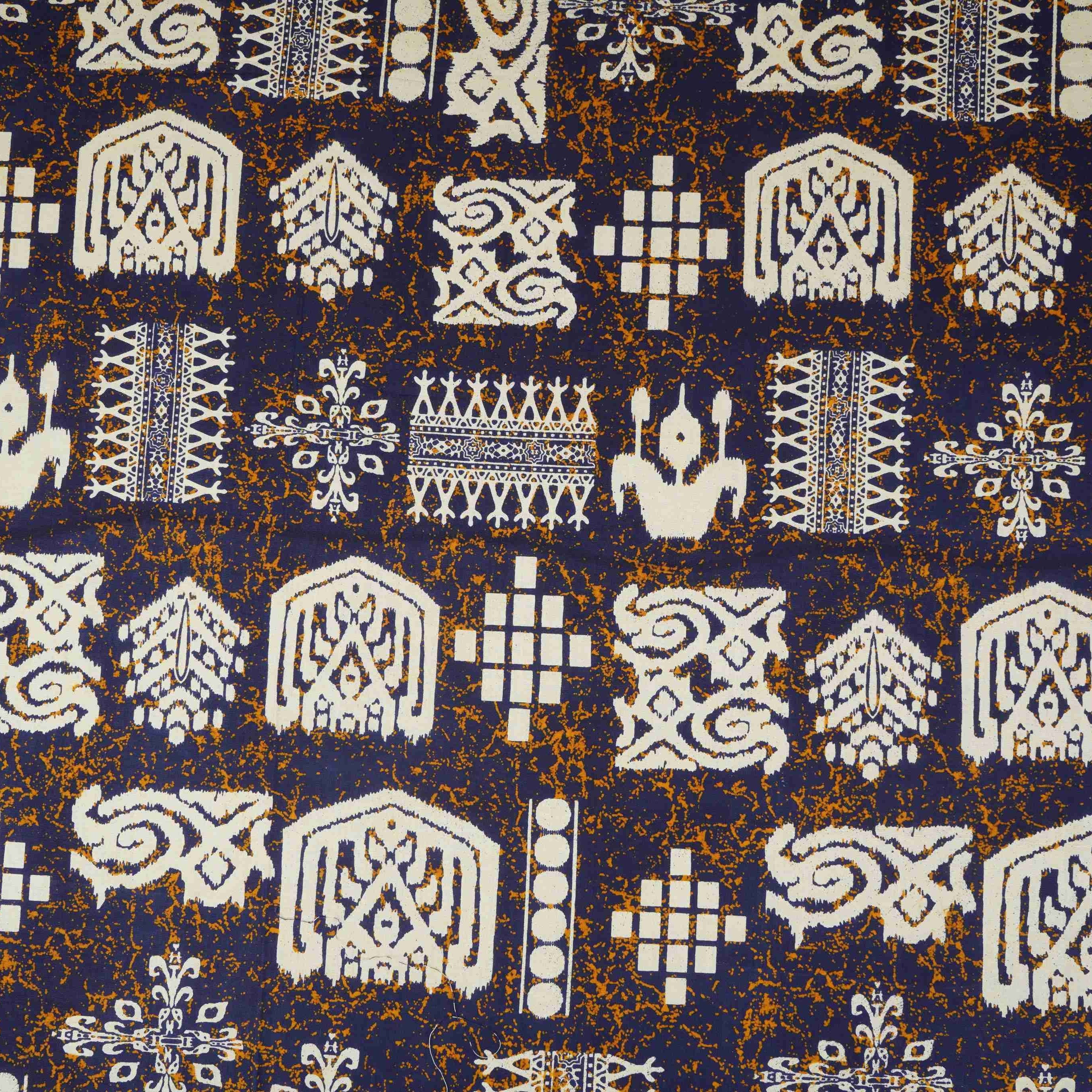 Blue & White Batik Print Cotton Fabric OG-30319 - TradeUNO