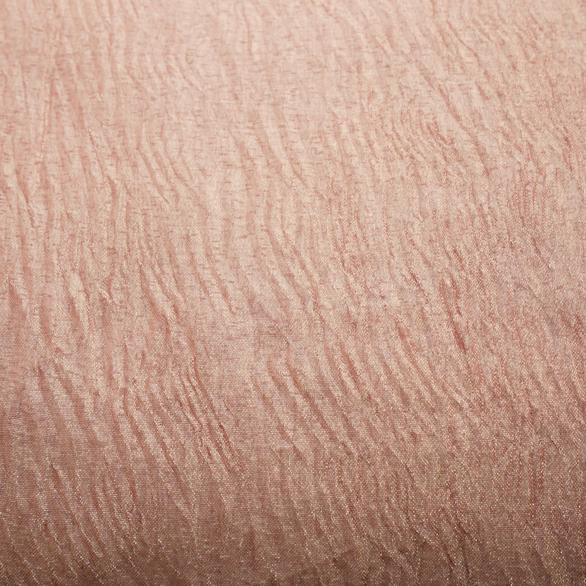Pink Solid Shimmer Crushed Crushed Tissue Fabric