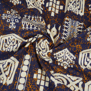 Blue & White Batik Print Cotton Fabric OG-30319 - TradeUNO
