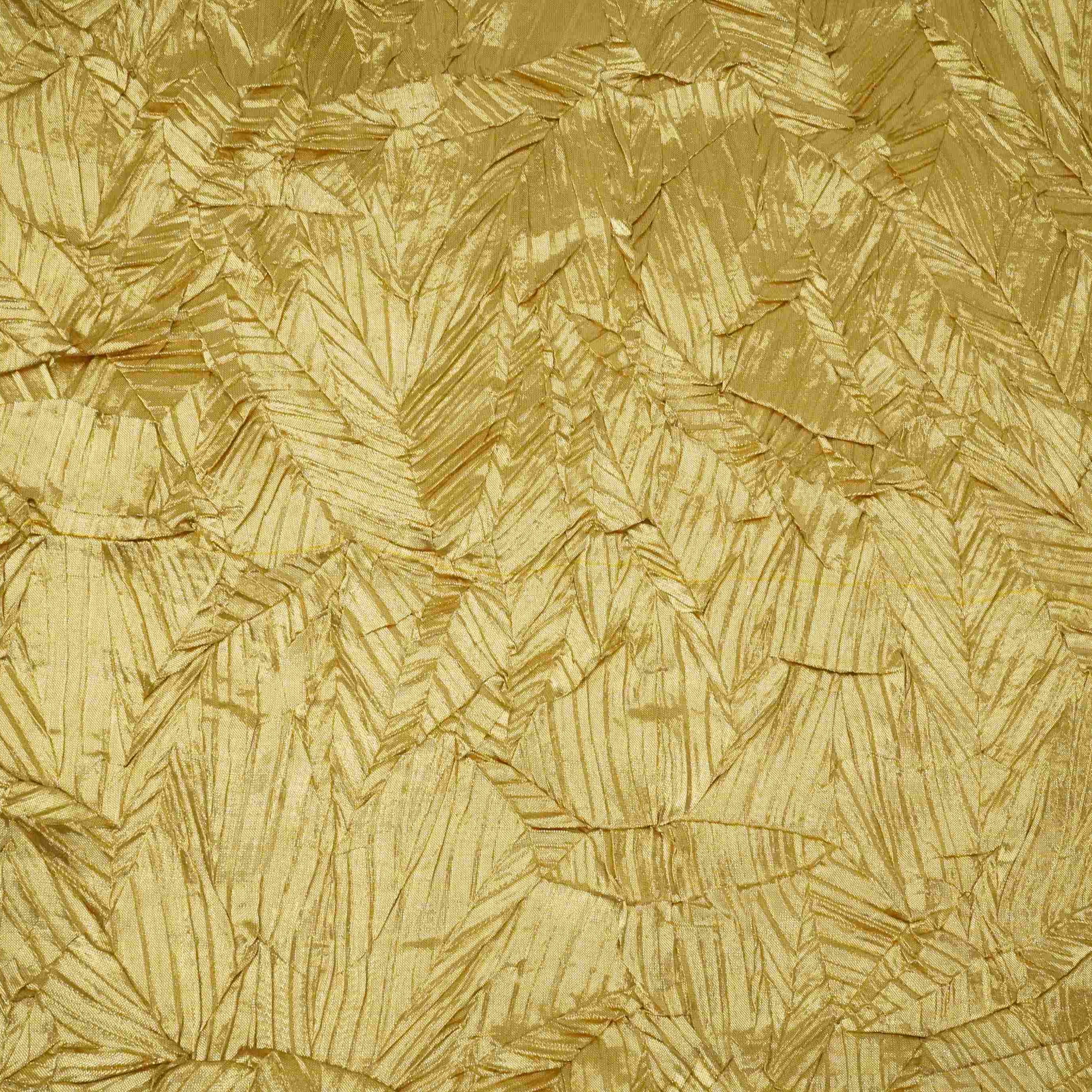 Light Gold Solid Zari Crush Fabric VCL-32267 - TradeUNO