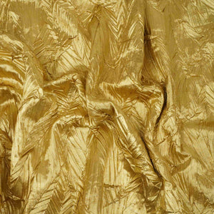 Light Gold Solid Zari Crush Fabric VCL-32267 - TradeUNO