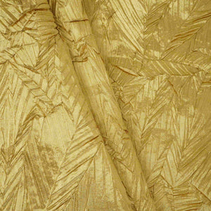 Light Gold Solid Zari Crush Fabric VCL-32267 - TradeUNO