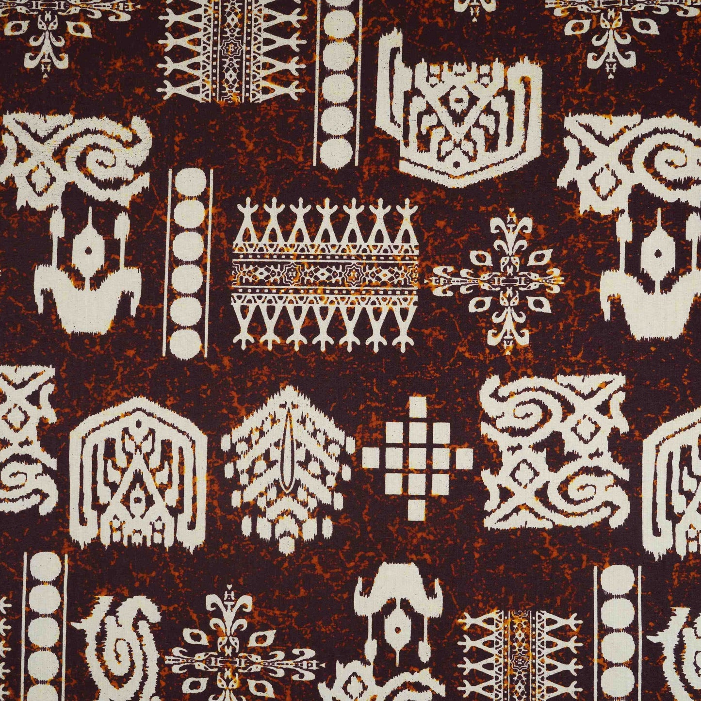 Purple & White Batik Print Cotton Fabric OG-30323