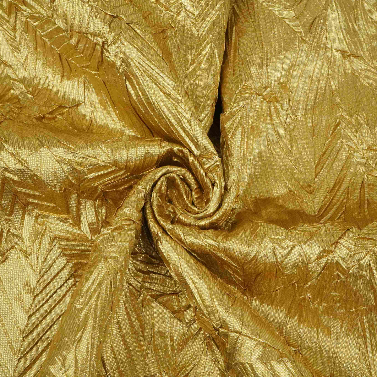 Light Gold Solid Zari Crush Fabric VCL-32267 - TradeUNO