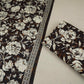 Black & White Floral Print Cotton Fabric OG-30316